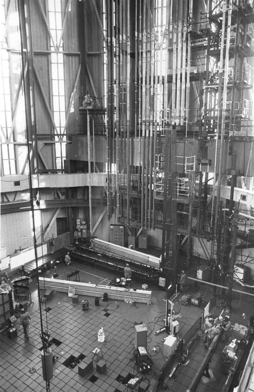 Construction well underway at Dungeness B Power Station in November 1981 - it began operation two years later