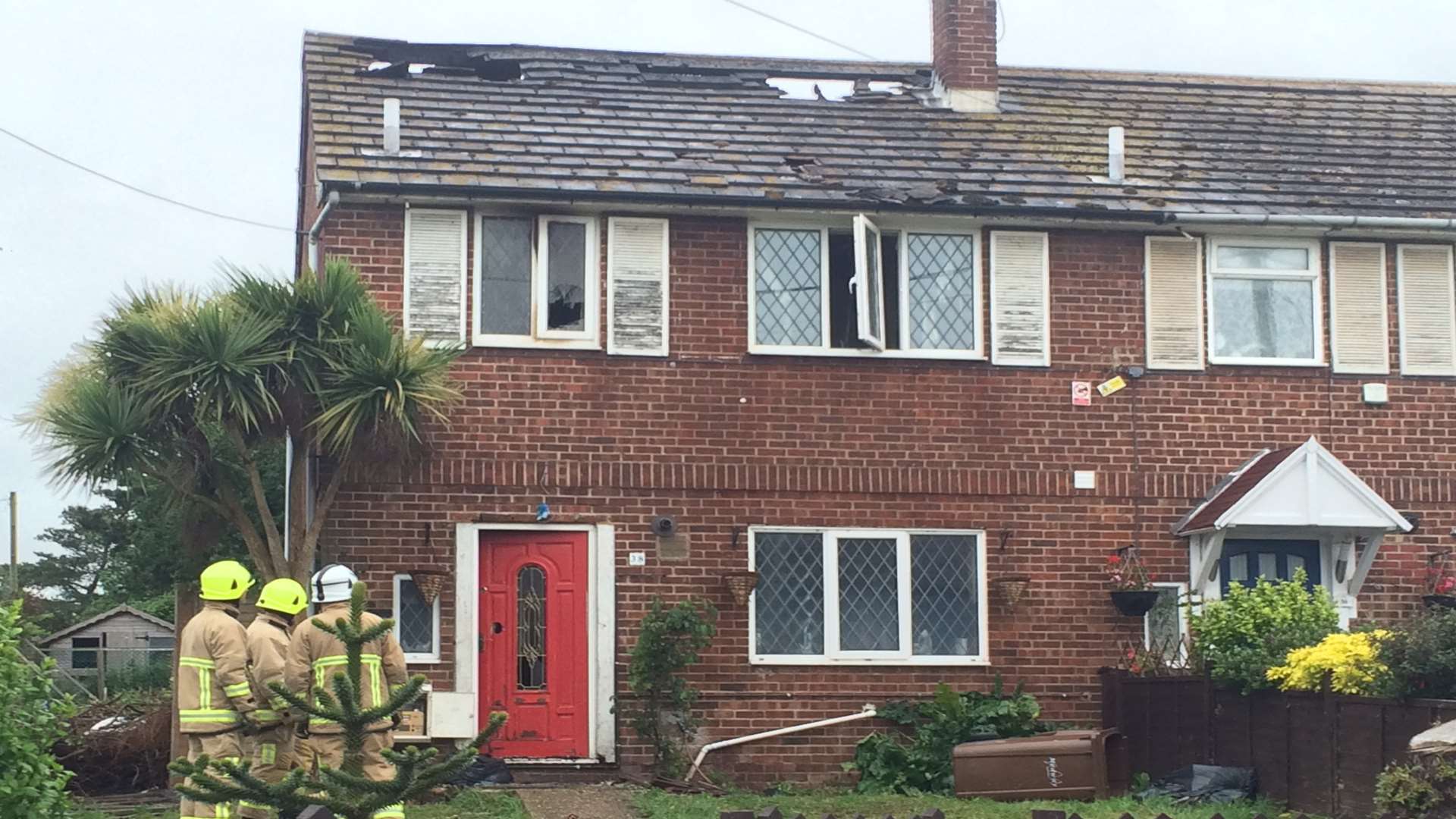 Fire ripped through the house