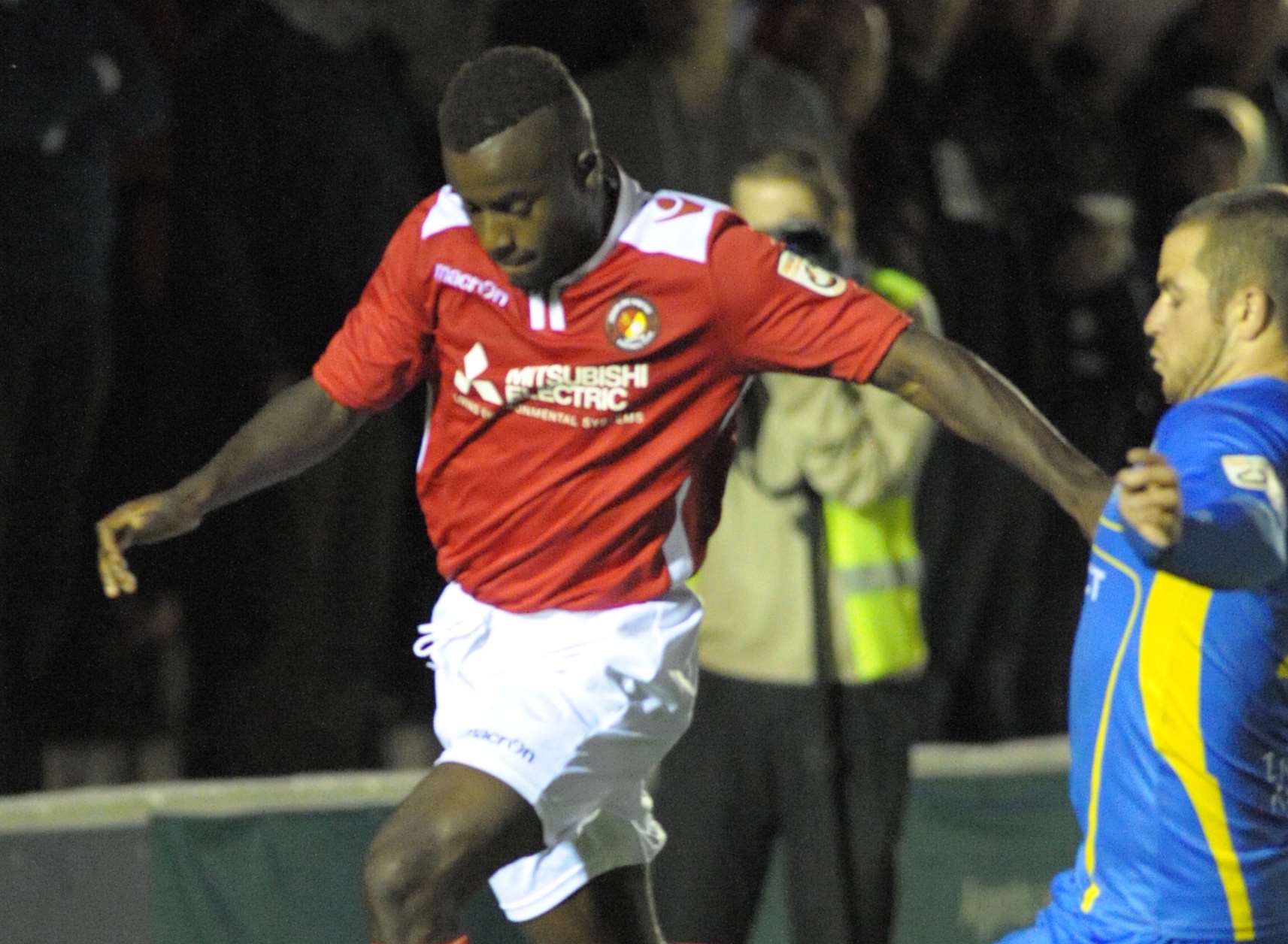 Chris Sessegnon looks to have played his last game for Ebbsfleet Picture: Steve Crispe