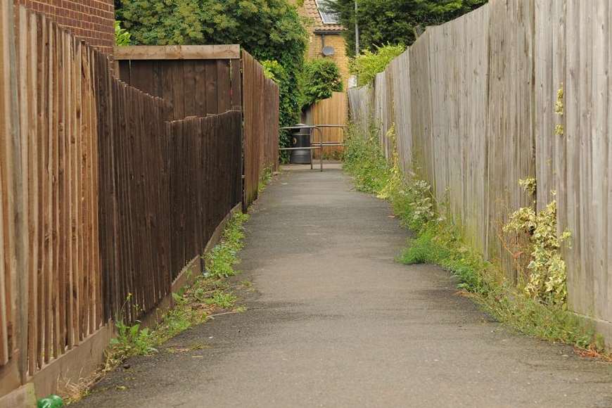 Carly Steel was attacked on a path from Freeman Road to St Gregory’s Crescent