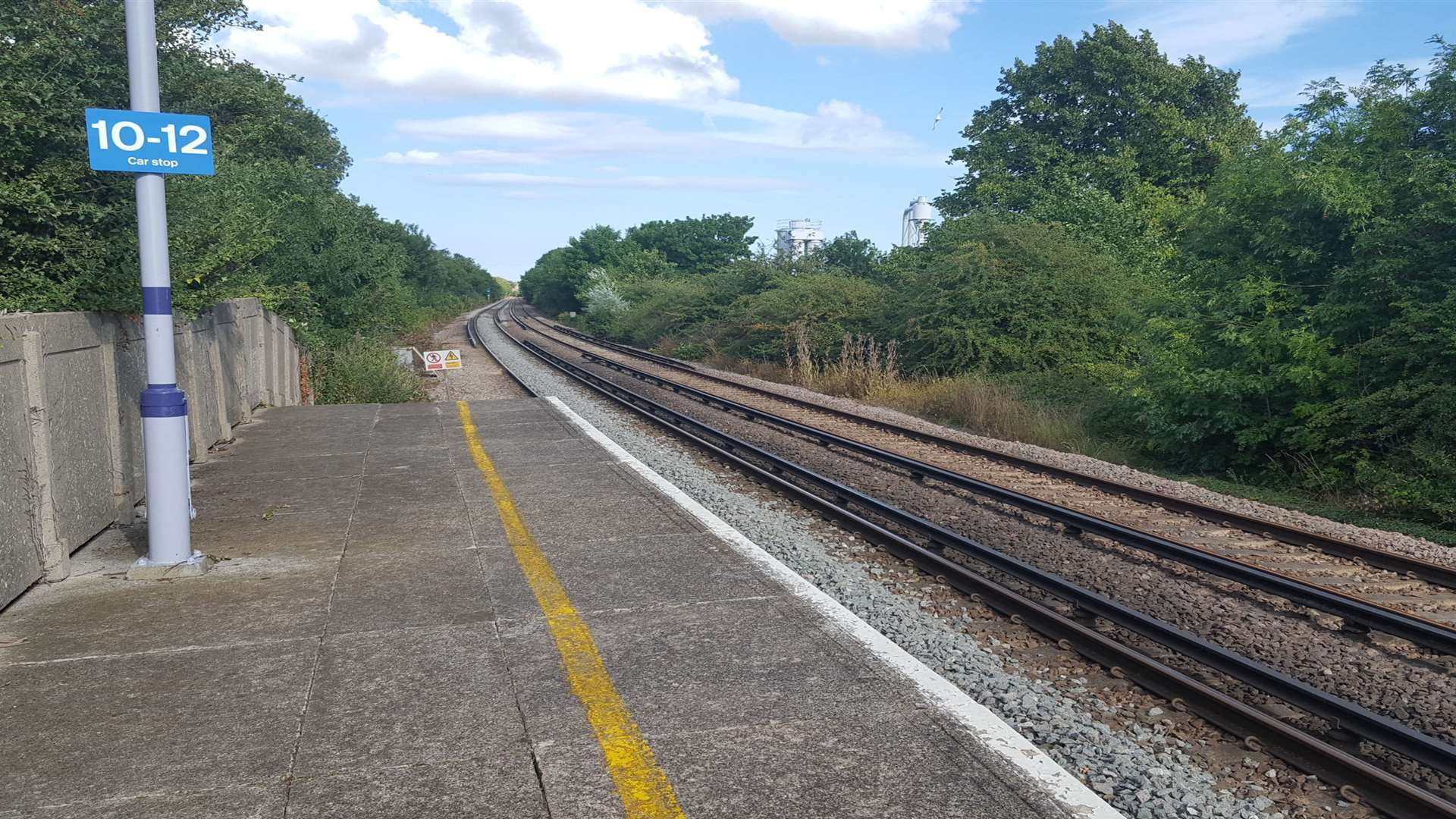 The scene from the platform at Herne Bay railway station near where Taiyah was found