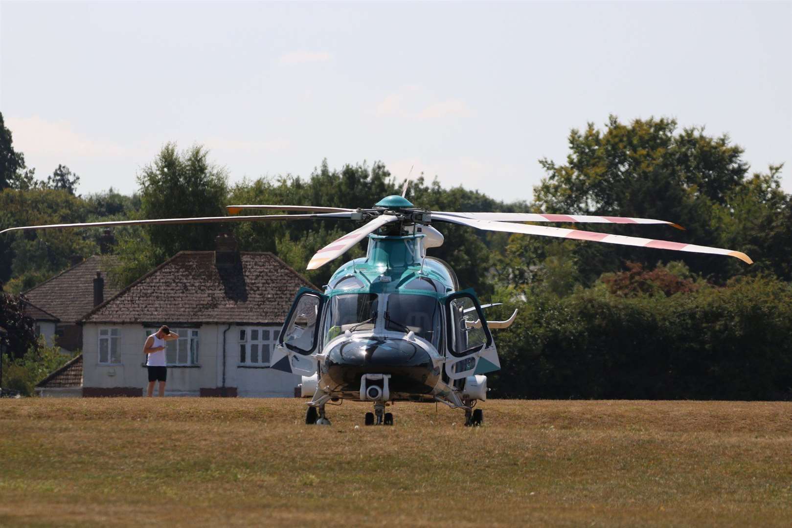 The air ambulance landed at Swanley Park after a child was hit by a car on Sunday. Picture: Stock/Ethan Harris