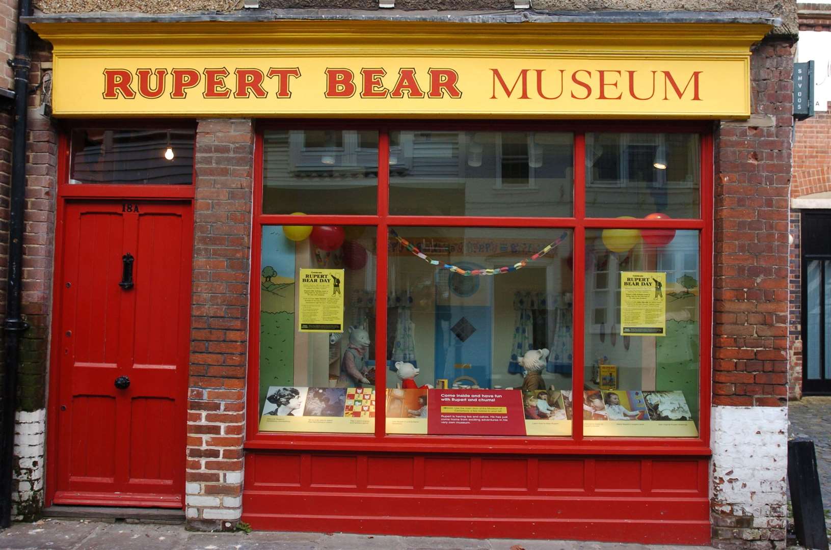The former Rupert Bear Museum in Canterbury - a display has since been moved to the Beaney arts venue