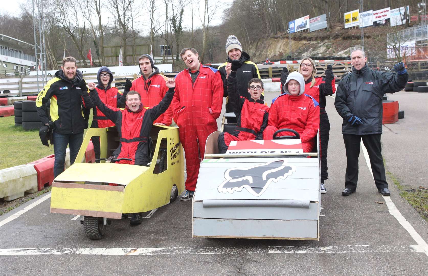Two teams made up of Medway Youth Centre youngsters built two vehicles to race in 2015