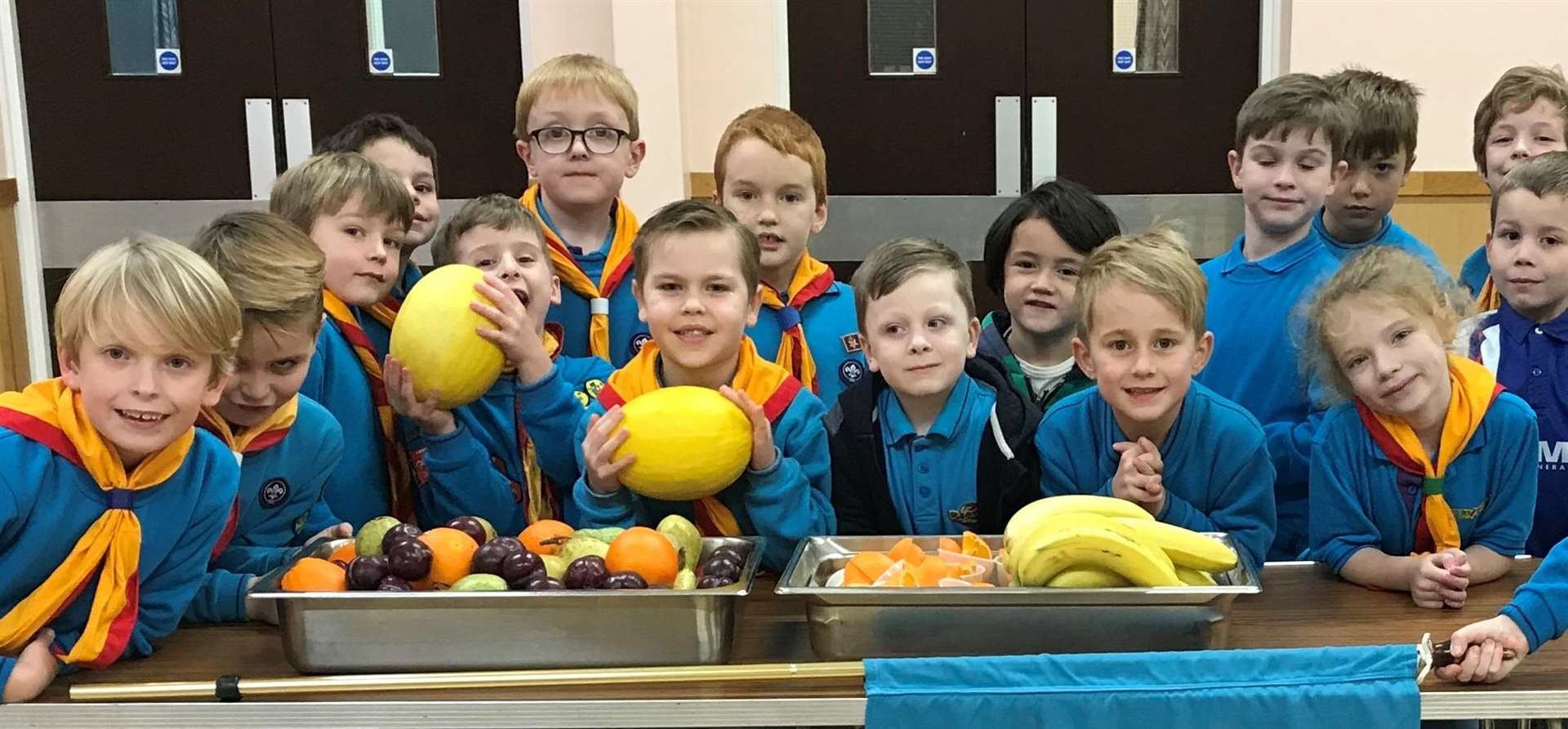 Beavers and Cub Scouts from Higham made fruit kebabs with produce donated by Gad’s Hill school. (6945990)
