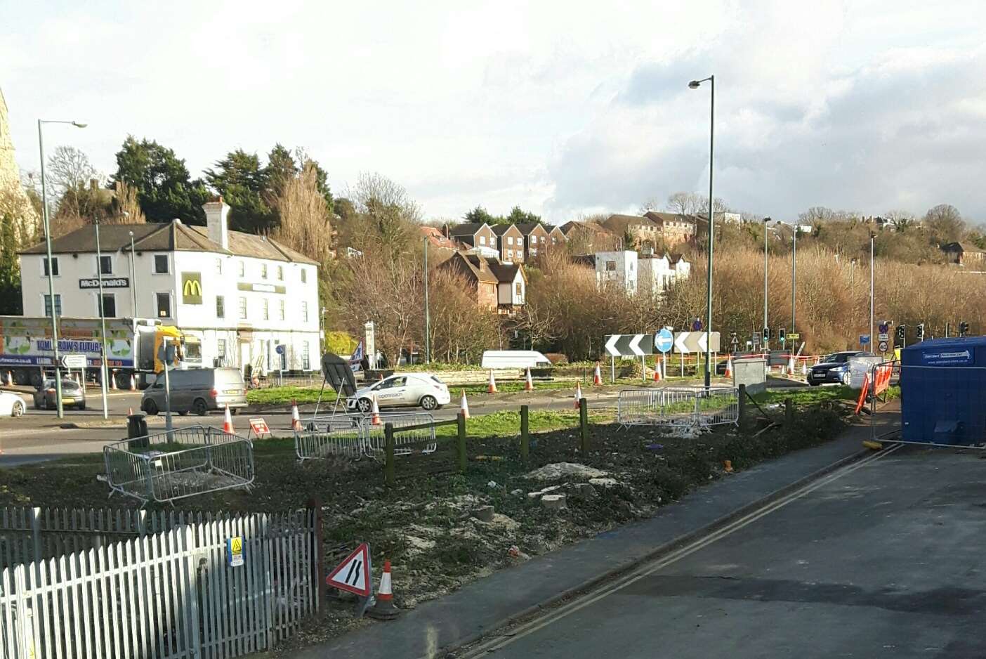 The scene at St Clements Way, after trees were cleared. Picture Kerstin Peters
