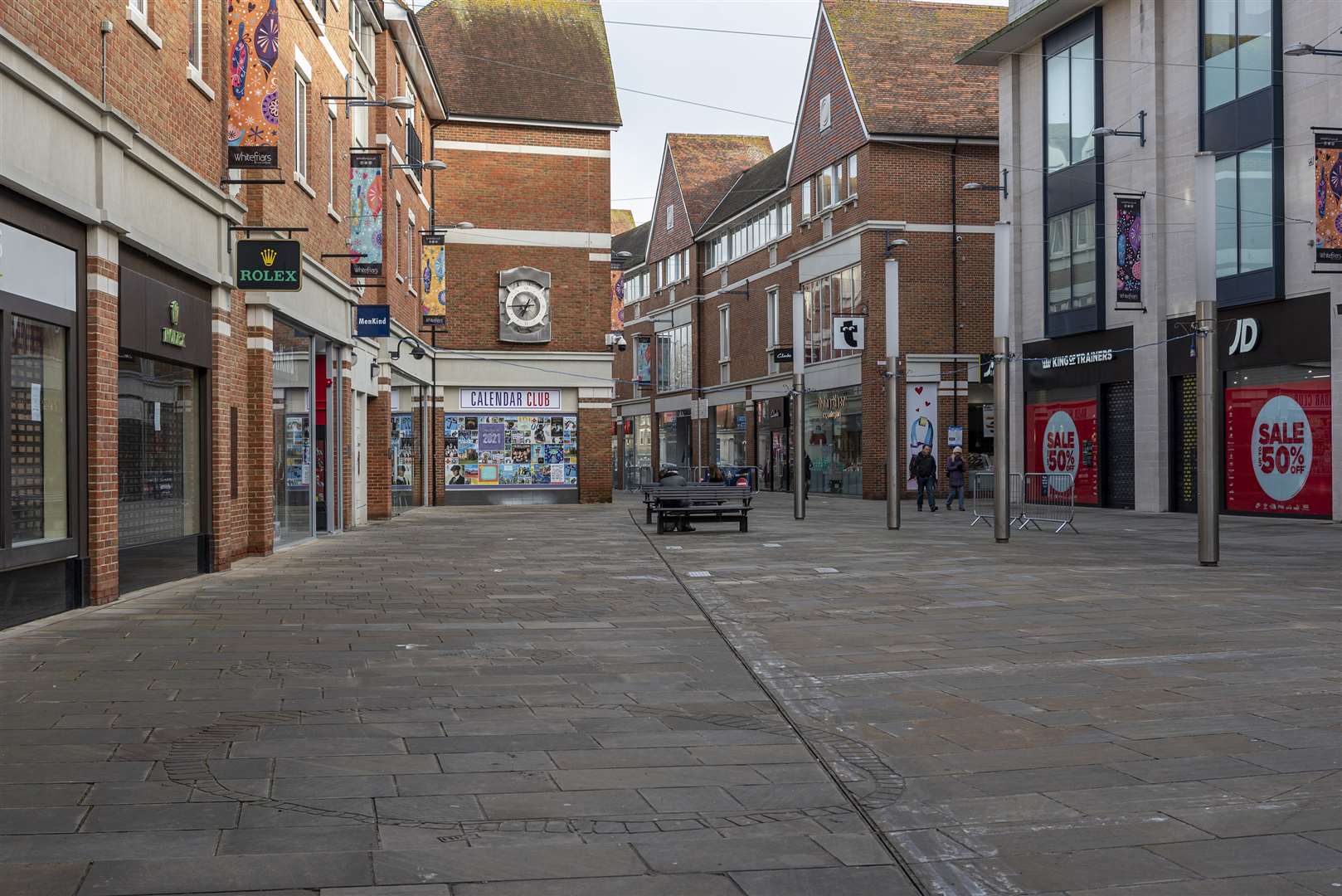 Whitefriars is nowhere near as busy as it would usually be on a Saturday. Picture: Jo Court