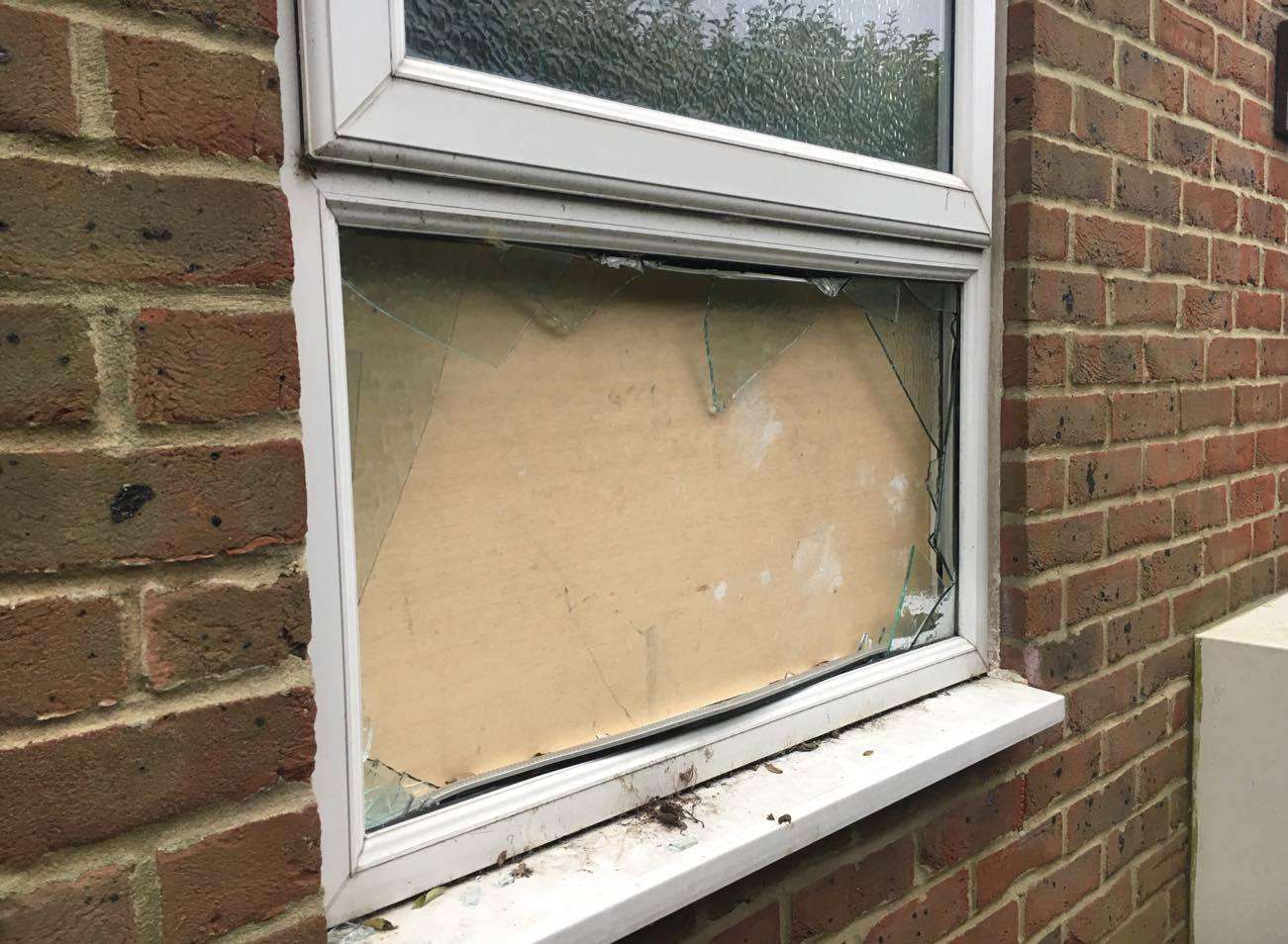 Mr Allen's window was smashed in and his home was broken into