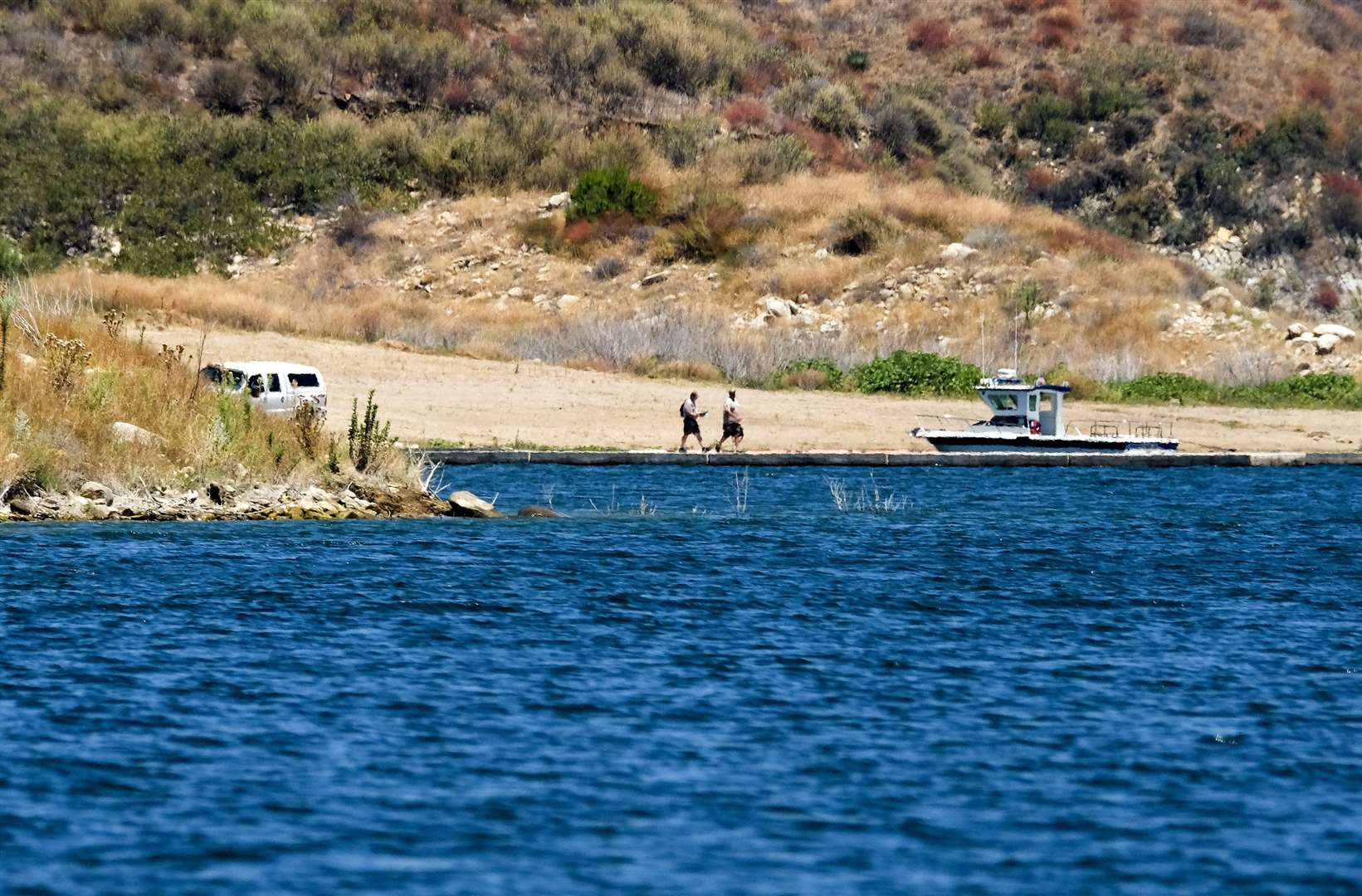 Lake Piru in Ventura County, Southern California, where Glee actress Naya Rivera drowned (Ringo HW Chiu/AP)