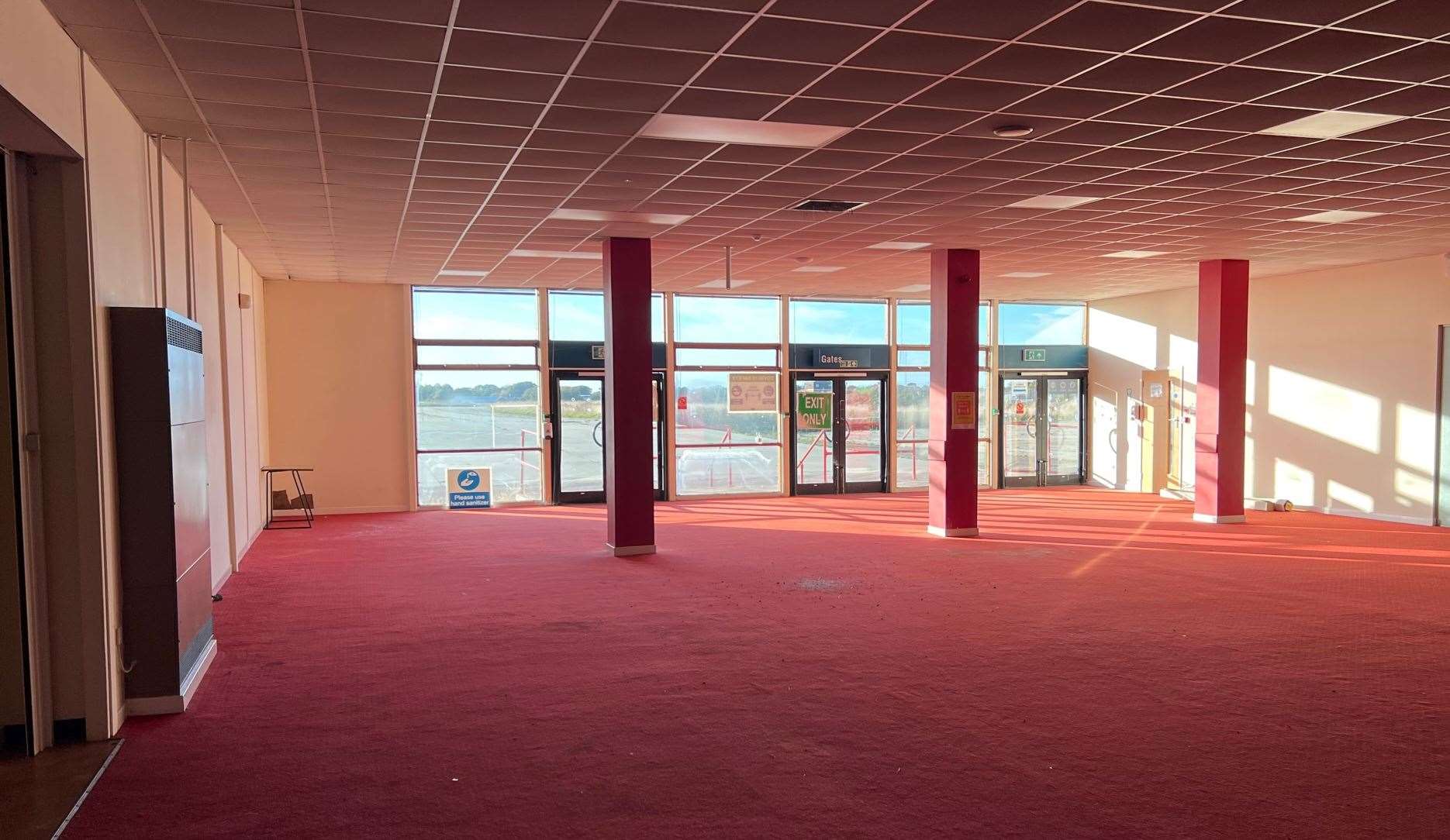 Departure lounge at Manston Airport - once a popular passenger terminal