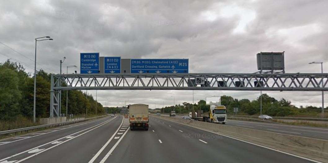 The man died on the M25 in Essex. Picture: Google Maps