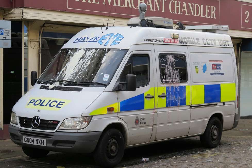The police CCTV unit was parked in North Street