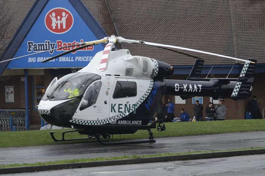 Paul Stinton was airlifted to hospital.