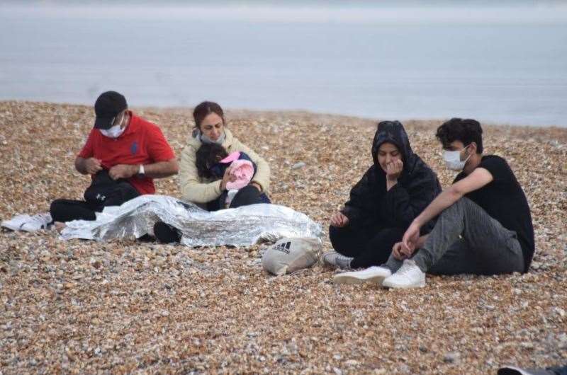 A young child was among the arrivals on the beach at Dungeness last week. Picture PD Photography