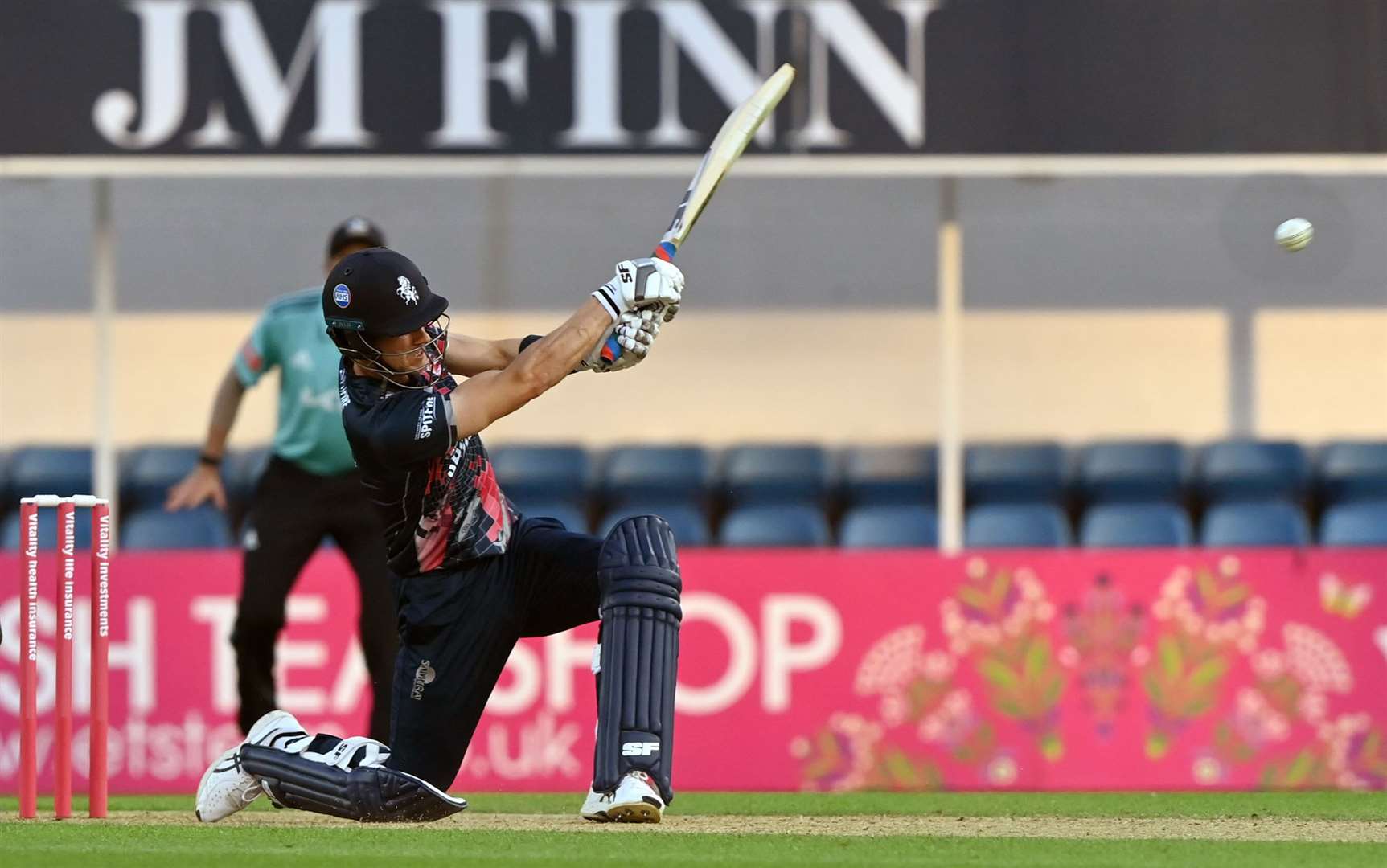 Joe Denly on his way to 31 for Kent against Surrey. Picture: Keith Gillard (49060281)