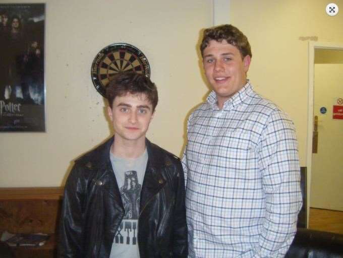 Rob with Harry Potter star Daniel Radcliffe. Picture: Colin Knox