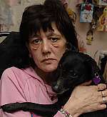 ATTACKED: Beverley McFarlane and her dog Meg