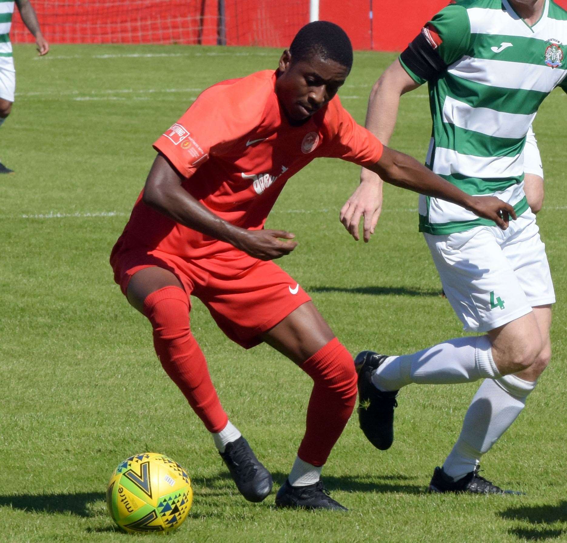 Jordan Sarfo scored in Hythe's draw at Ramsgate Picture: Randolph File