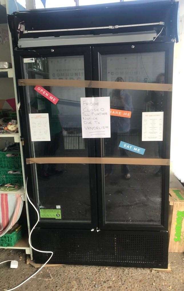 The community service has been stopped until the fridge can be repaired or replaced.