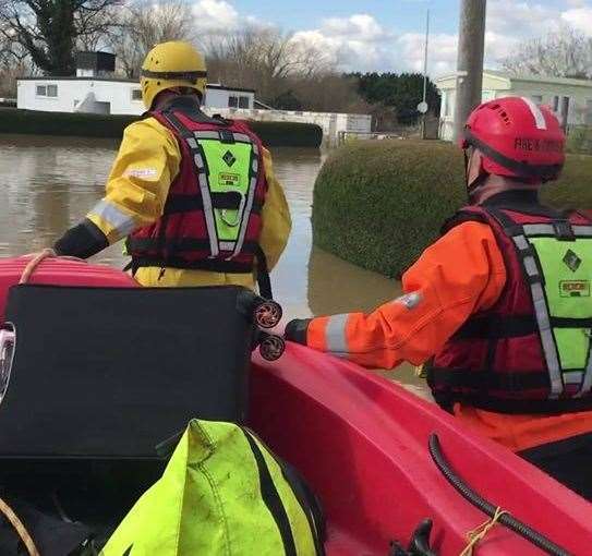 Boats are being used to evacuate people out of Little Venice