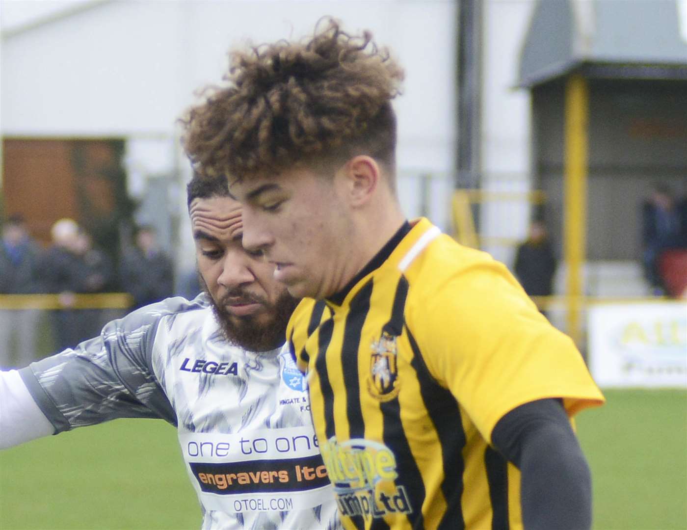 Tyler Sterling in action for Folkestone Picture: Paul Amos
