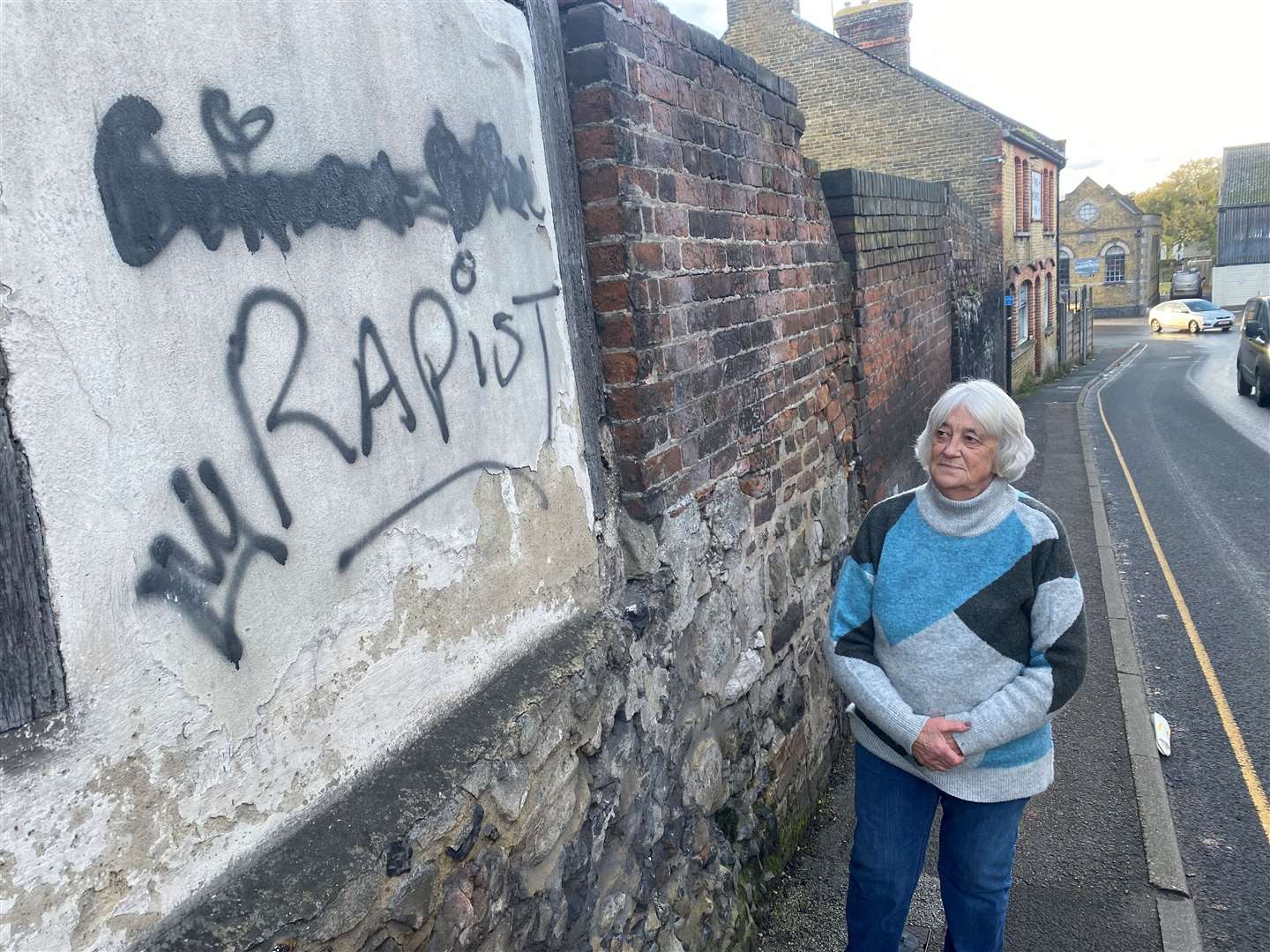 Sue Medhurst lives in Court Street, Faversham, and has seen graffiti vandals target her home