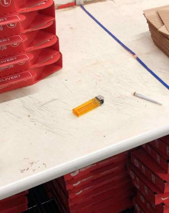 Staff are alleged to roll cigarettes on counter tops used to prepare food