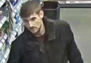 Shop staff were allegedly threatened and police would like to talk to this man. Picture: Kent Police
