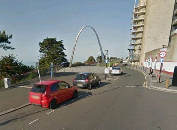 Folkestone's memorial arch, in 2015. Picture: Google Street View