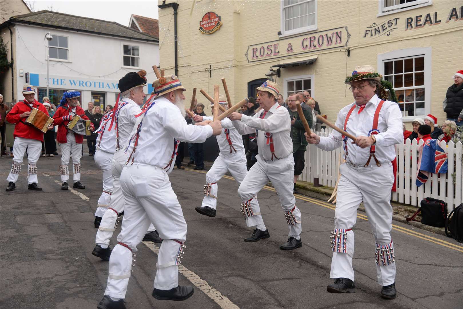 The Hartley Morris Men performing at the Rose and Crown at Wrotham in past times Picture: Chris Davey