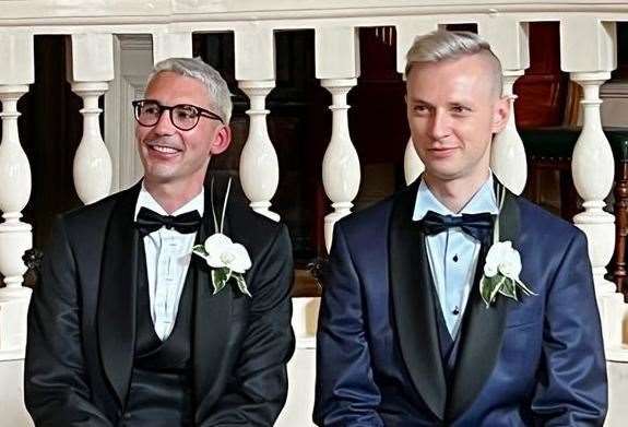 Serges Sergejenkovs and Aaron Telford married at the Guildhall, Rochester