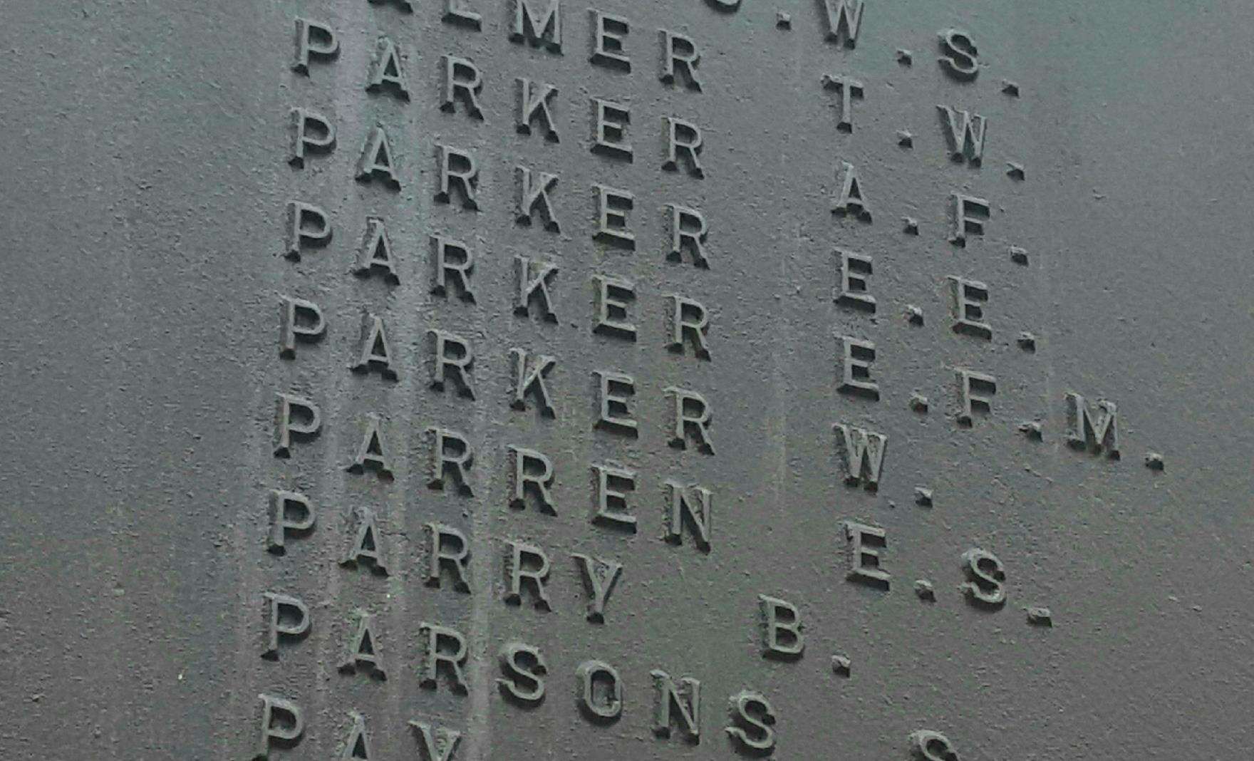 Ethel Parker is the only woman commemorated on the Buttermarket war memorial (2225771)