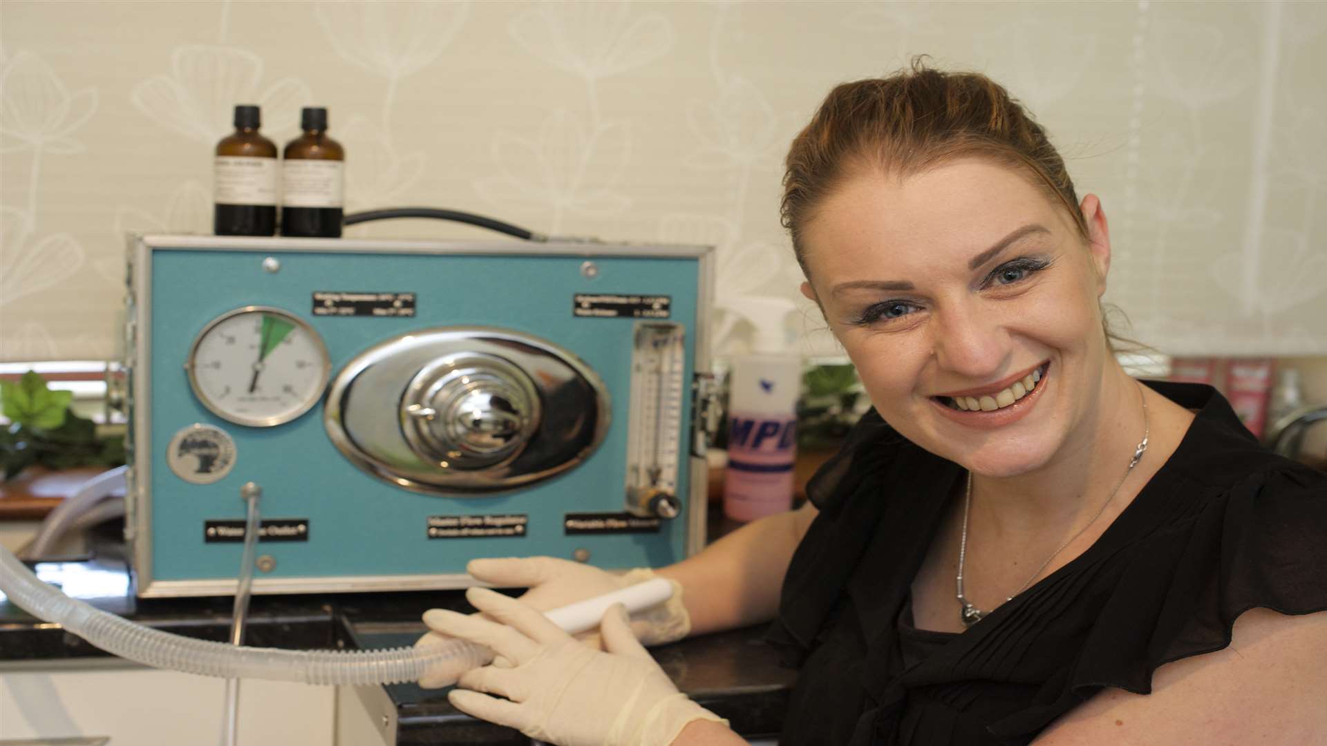 Talita Wigg, from Kent Detox, with her colonic irrigation equipment. Picture: Andy Payton.