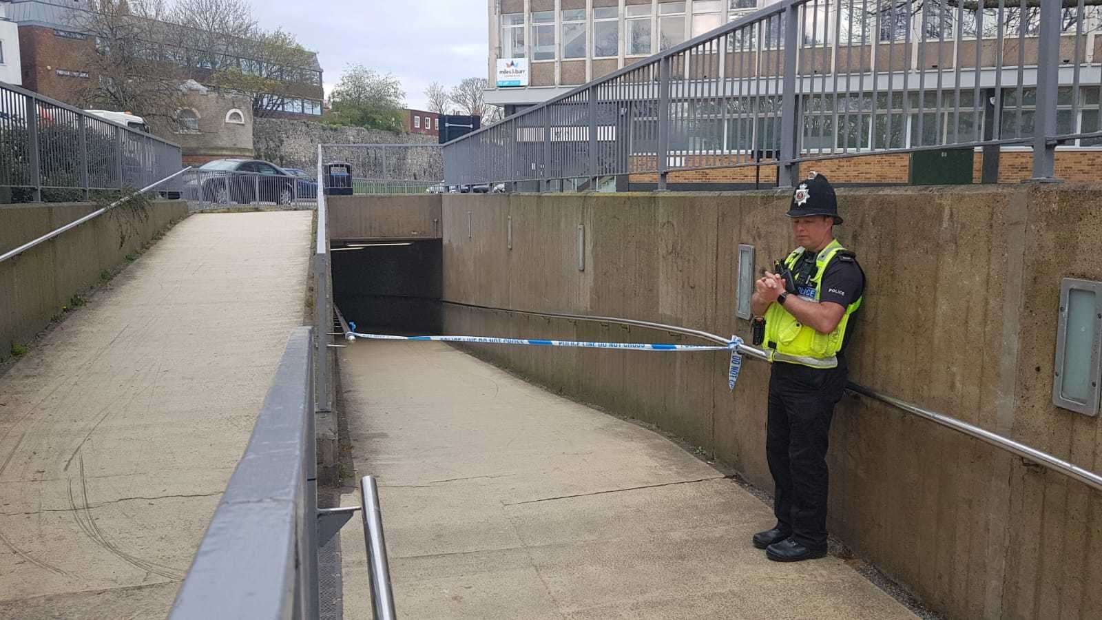 The St George's underpass is taped off