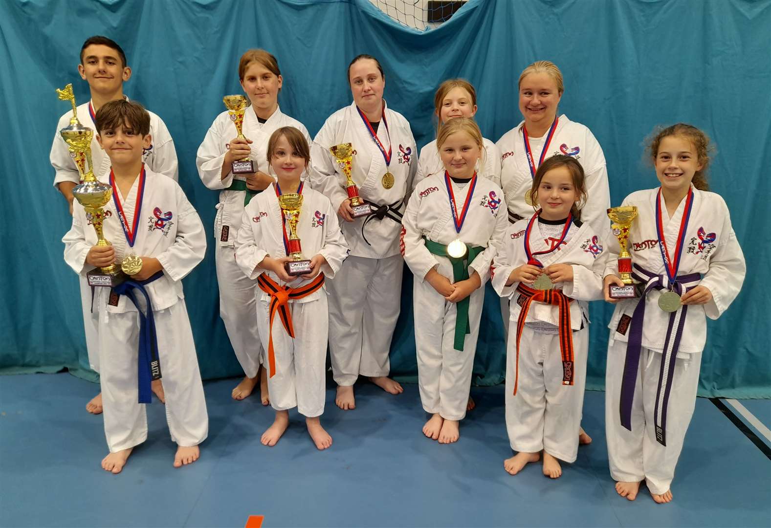 The Folkestone branch of Canton Martial Arts impressed at the Canton Black Belt Academy National Karate Championships in Eastbourne, with national titles for Rexford Brock, Casper Brock and Amelia Heskett-Down