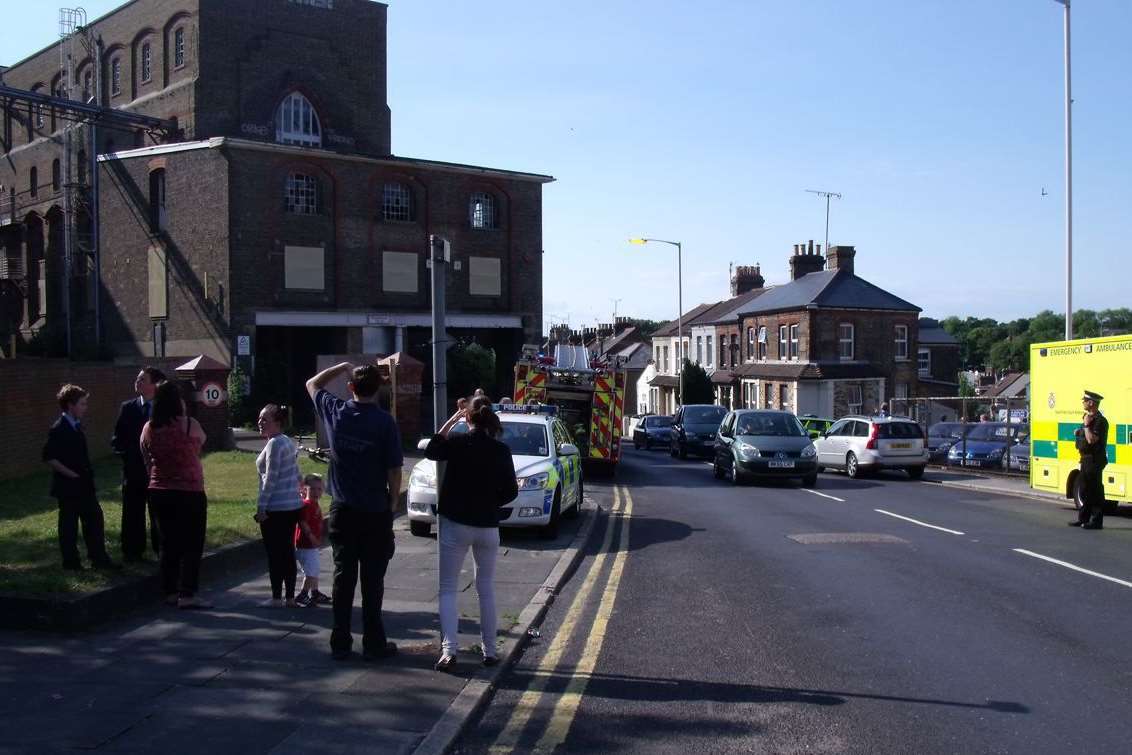 Emergency services at the scene of the accident in Margate Road, Ramsgate
