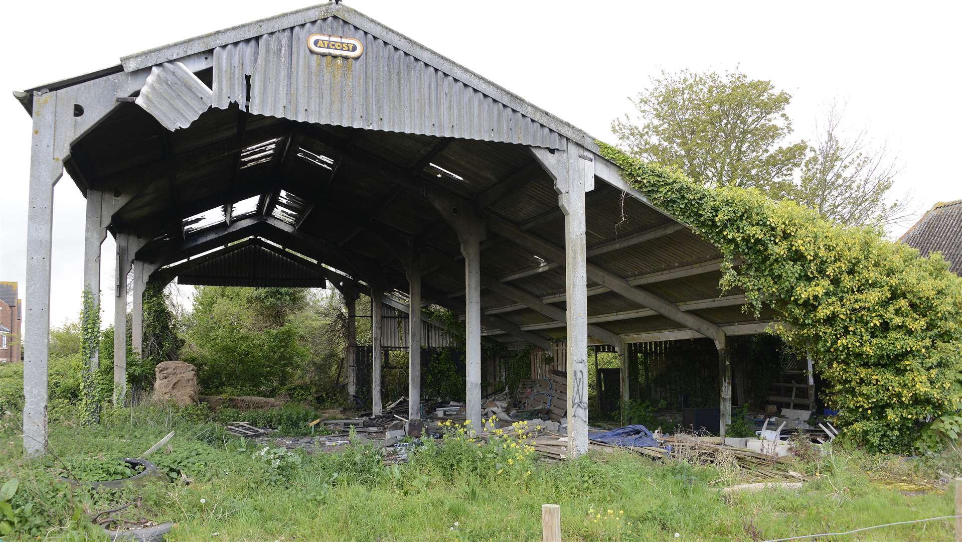 One of the derelict buildings currently standing at Blacksole Farm in Herne Bay