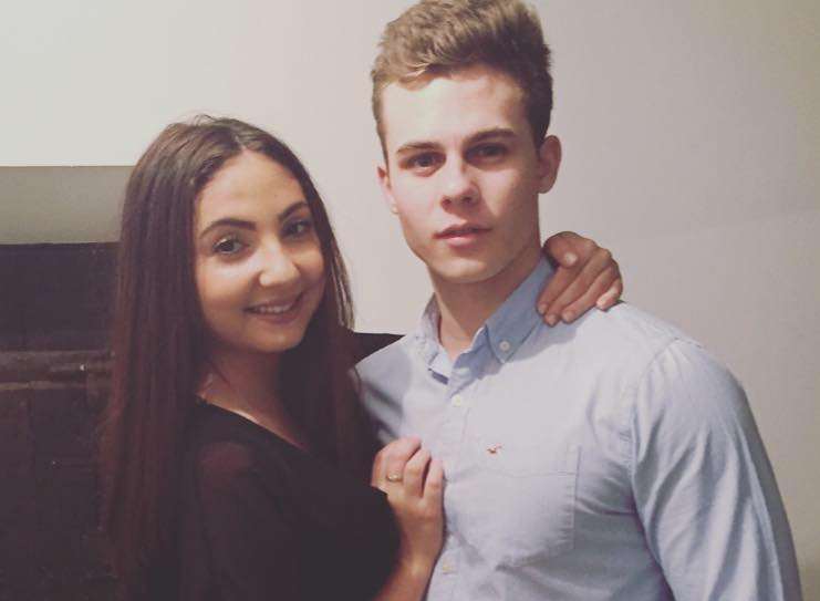 Shannon Fidge and Rhys Weatherburn have been together for more than a year. Picture: Facebook