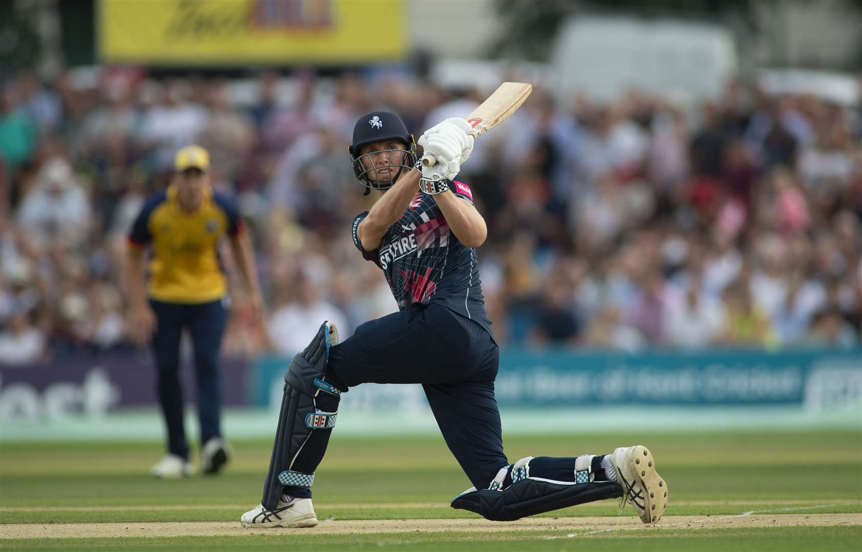 Kent's Zak Crawley plays behind square against Essex. Picture: Ady Kerry