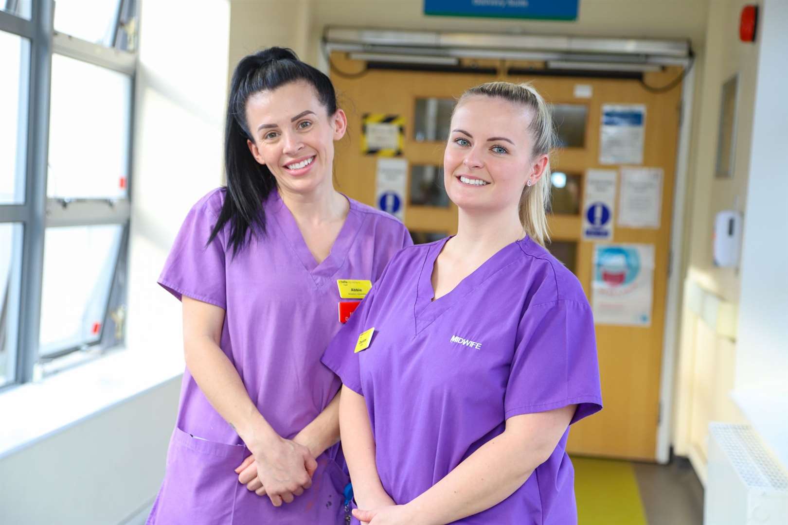 Abbie Hadlow, left, and Charlotte Slater have become Medway NHS Foundation Trust’s first "home-grown" midwives after they completed a three-year midwifery degree apprenticeship