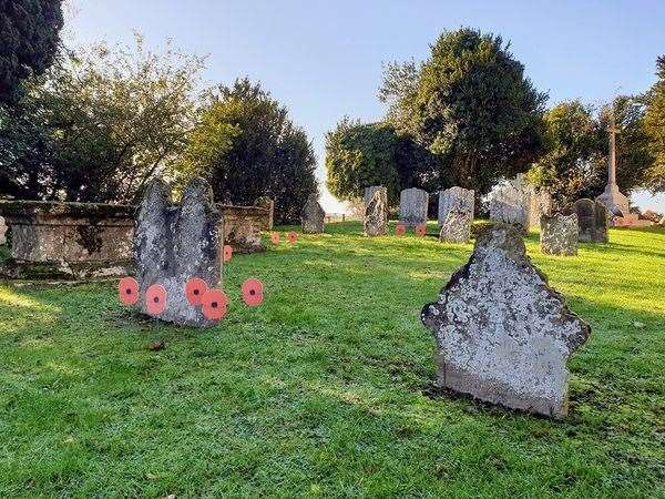 St Peter and St Paul's, Aylesford - poppies in the church yard. Picture: Diocese of Rochester