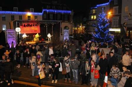 Crowds enjoy the occasion after the big switch on. Pictures: Paul Amos