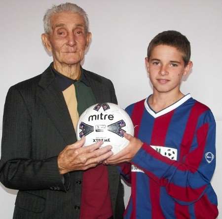 On the ball - soccer fans Charlie and Jack