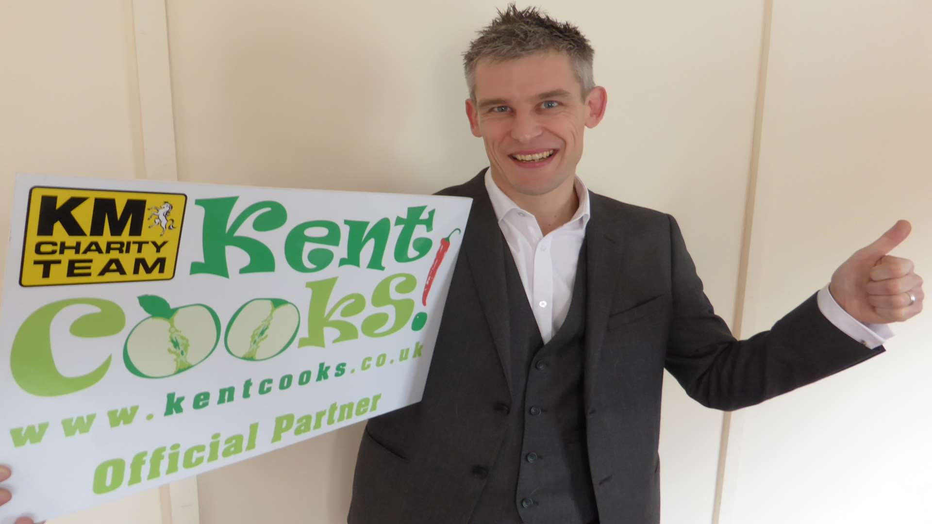 Darren Tutt, of FFK Catering Equipment Suppliers, Upchurch, announces support for annual school cookery contest Kent Cooks 2016