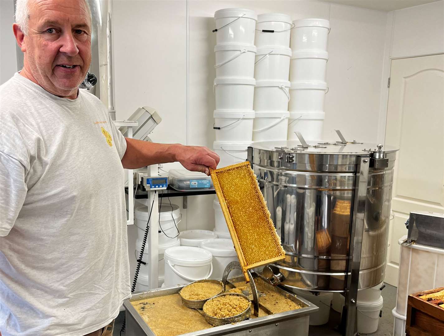 Roy produces supplies his honey to shops across Sevenoaks