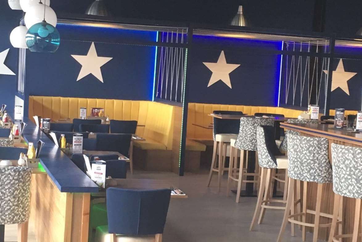 The American bar and restaurant is now open.