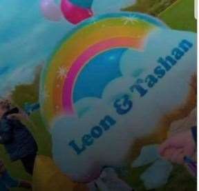 Balloons were released in memory of Leon and Tashan Larmond-Maginn who were half siblings