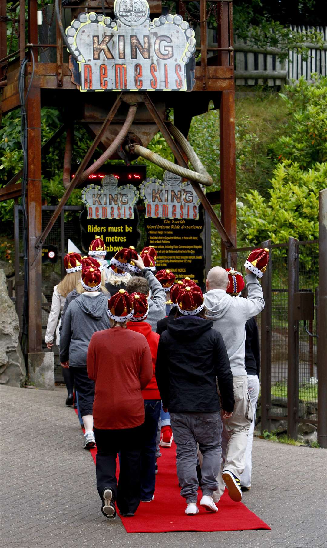 File picture of members of the public queue up to ride Nemesis at Alton Towers, Stoke-on-Trent (Fabio de Paola/PA)