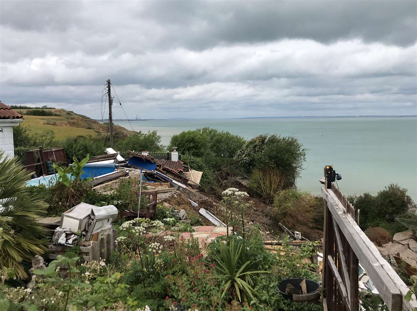 A home fell off a cliff in Eastchurch in 2020