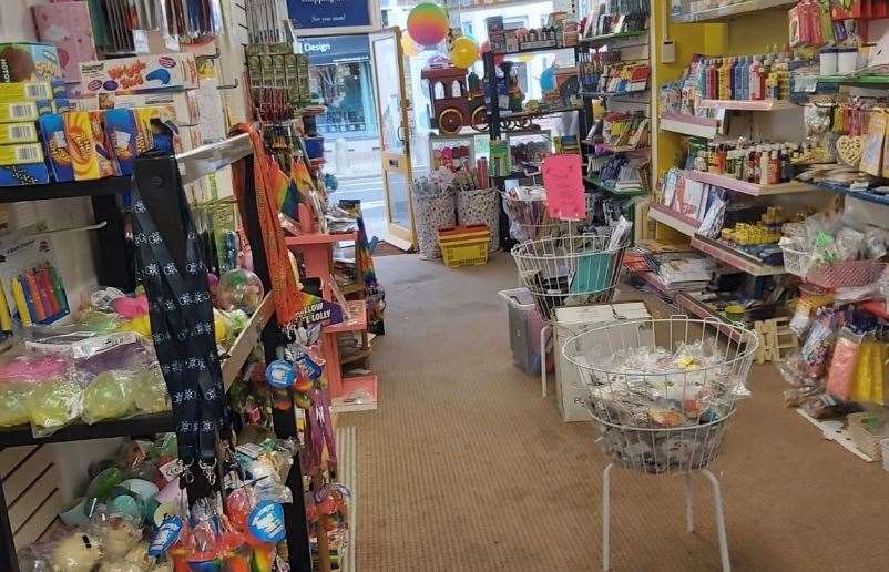 The shop in Sheerness High Street sells a range of crafting gifts
